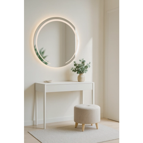 Lustro okrągłe łazienkowe z podświetleniem - NELA LED